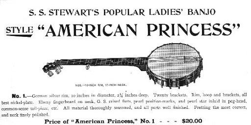American Princess banjo by Samuel S. Stewart